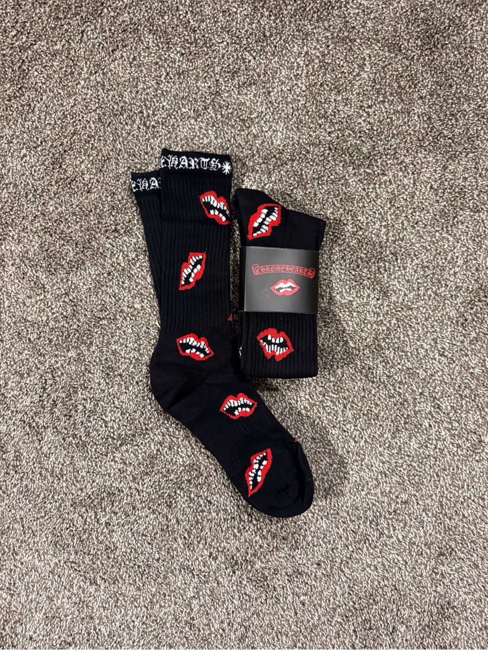 Black Chrome Hearts Socks